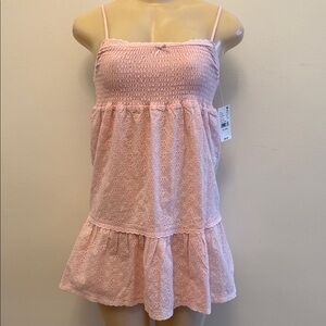 PACSUN La Hearts NWT Pink Eyelet Mini Babydoll Dress